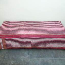 Handmade Floral Kantha Quilt Indian Cotton Twin Bedspread - thumbnail 3