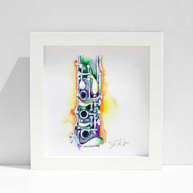 Colorful Clarinet - Woodwinds Watercolor By Jamie Hansen - image 1