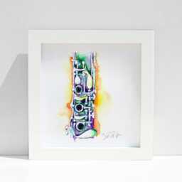 Colorful Clarinet - Woodwinds Watercolor By Jamie Hansen - thumbnail 1