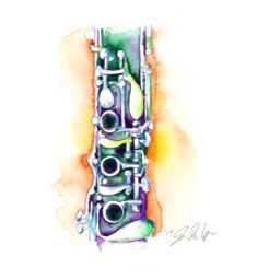 Colorful Clarinet - Woodwinds Watercolor By Jamie Hansen - thumbnail 2