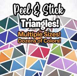 Peel & Stick Vinyl Decal Triangles Wall Decals For Kids Rooms, Nursery Decor, Bedrooms, Sticker Decor Indoor Indoor Wall - thumbnail 1