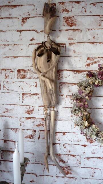 Driftwood Figure Art Gift Deco Window Or Wall Decoration Boho - image 1