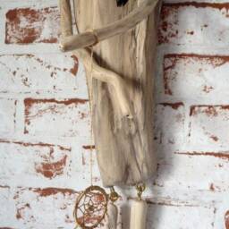 Driftwood Figure Art Gift Deco Window Or Wall Decoration Boho - thumbnail 3