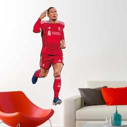 Liverpool Fc Wall Sticker - Virgil Van Dijk 25/26 Illustration Decal - thumbnail 1