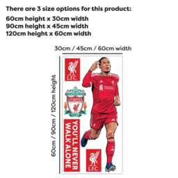 Liverpool Fc Wall Sticker - Virgil Van Dijk 25/26 Illustration Decal - thumbnail 2