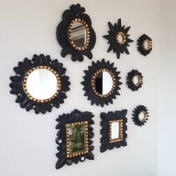 Black Infinite - Interior Decoration Wall Mirror Home Decorative Mirrors Peruvian Mirrors Crafts - thumbnail 3