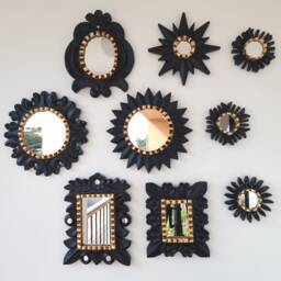 Black Infinite - Interior Decoration Wall Mirror Home Decorative Mirrors Peruvian Mirrors Crafts - thumbnail 2