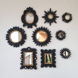 Black Infinite - Interior Decoration Wall Mirror Home Decorative Mirrors Peruvian Mirrors Crafts