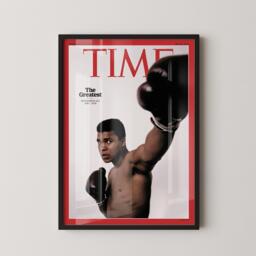 Muhammad Ali Time Magazine Cover Poster - Vintage Boxing Legend Wall Art - thumbnail 1