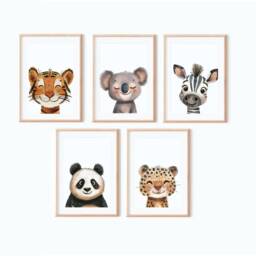 Safari Baby Animal Nursery Prints, Set Of 3, Prints, Wall Art, Prints For Nursery, Christmas Gift - thumbnail 3