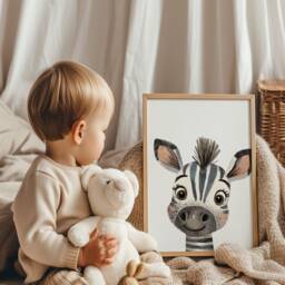 Safari Baby Animal Nursery Prints, Set Of 3, Prints, Wall Art, Prints For Nursery, Christmas Gift - thumbnail 2