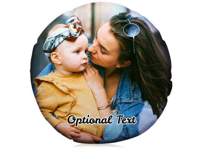 Personalised Circular Photo Cushion - image 1