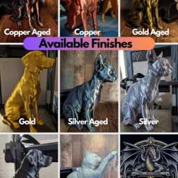 3D Printed Whippet Bust Pet Memorial Statue, Home Decor - thumbnail 4