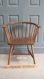 Solid Beech Bron Tub Scandinavian Kitchen Dining Chairs in Raw, Natural Or Stained Chairs Matt Satin Finish - thumbnail 3