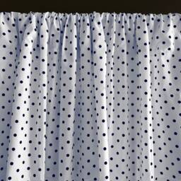 Small Dots Cotton Curtain Panel 58 Inch Wide/Window D??cor Backdrop Classroom Bedroom Cabin Hotel Guest Room Curtains - thumbnail 3