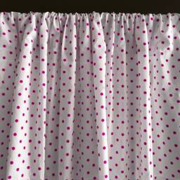 Small Dots Cotton Curtain Panel 58 Inch Wide/Window D??cor Backdrop Classroom Bedroom Cabin Hotel Guest Room Curtains - thumbnail 2