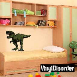 T-Rex Dinosaur Wall Decal - Fabric Vinyl Removable & Reusable Dinosauruscolor001Et
