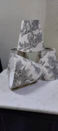French Toile Black Candle Clip Lampshade Wall Lights