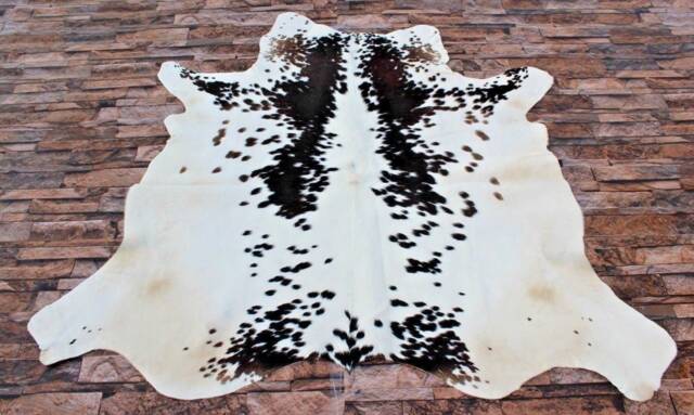 Amazing Tricolor Cowhide Rug Cow Skin Hide 5 X Floor - image 1