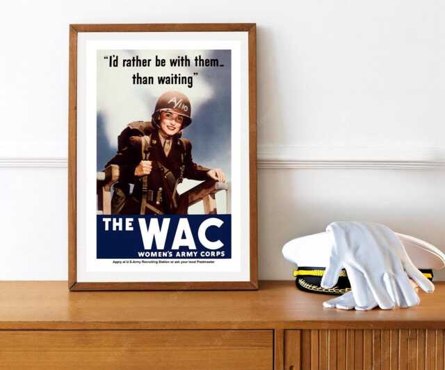 Reprint Of A Ww2 Us Recruitment Poster To Join The Wacs - image 1