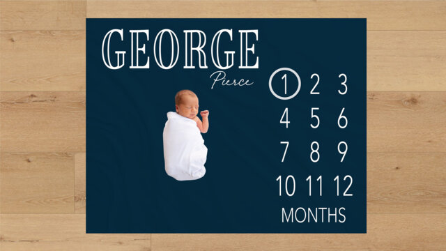 Gender Neutral Baby Milestone Blanket Personalized Monthly Custom Shower Gift For New Mom Keepsake One Year - image 1