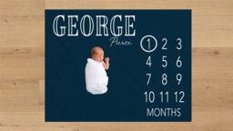 Gender Neutral Baby Milestone Blanket Personalized Monthly Custom Shower Gift For New Mom Keepsake One Year