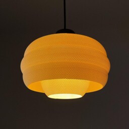 Betty Pendant Lamp, Modern Ripple Mesh Contemporary 3D Printed Lighting - thumbnail 4