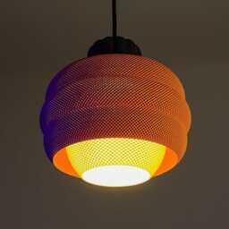 Betty Pendant Lamp, Modern Ripple Mesh Contemporary 3D Printed Lighting - thumbnail 1