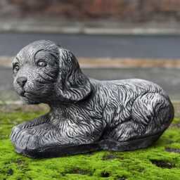 Relaxing Cocker Spaniel Statue Concrete Sculpture Stone Animal Figure Cement Pet Ornament Spaniel Lover Gift Outdoor Dog Decoration - thumbnail 3