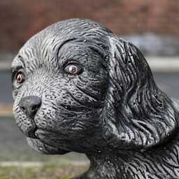 Relaxing Cocker Spaniel Statue Concrete Sculpture Stone Animal Figure Cement Pet Ornament Spaniel Lover Gift Outdoor Dog Decoration - thumbnail 2