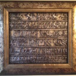 Bronze Bas Relief Wall Sculpture Ancient Frieze Art Decor - thumbnail 3