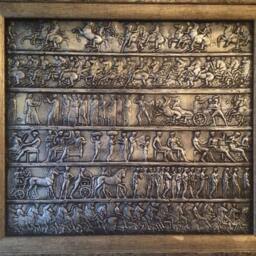 Bronze Bas Relief Wall Sculpture Ancient Frieze Art Decor - thumbnail 2