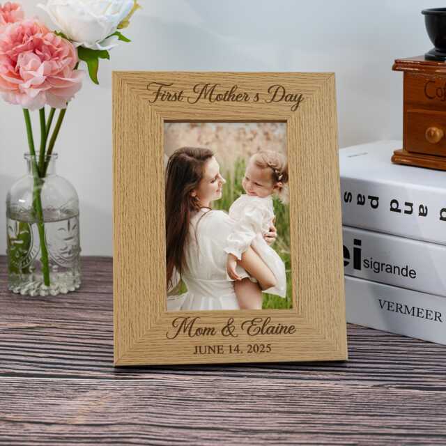 New Mom Picture Frame Personalized First Time Gifts Mothers Day For & Baby Photo Keepsake Gift - image 1