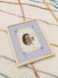 Hedgehog Vintage Style Children's Bedroom Print - Toddler Poster Playroom - thumbnail 1