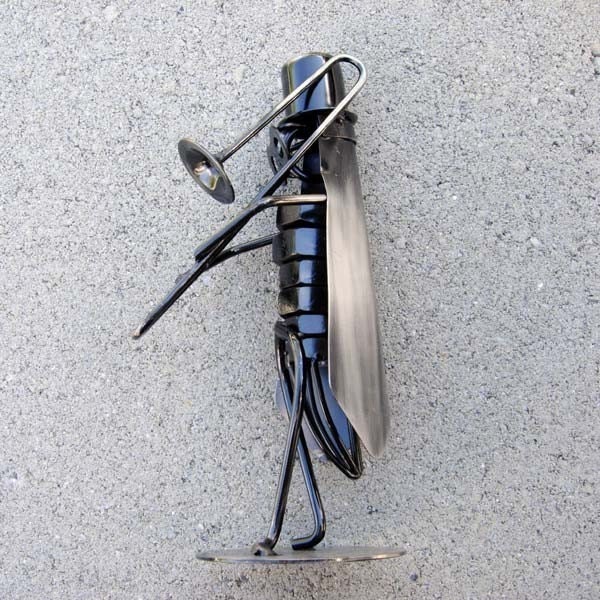 Sale Mr. Hopper Play Trombone Metal Sculpture Ornament Stationary - image 1