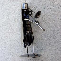 Sale Mr. Hopper Play Trombone Metal Sculpture Ornament Stationary - thumbnail 2