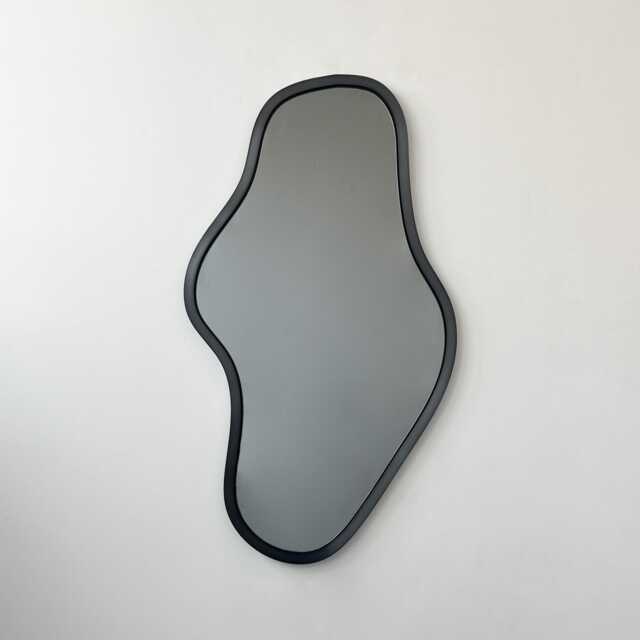 Bapa??? Freeform Organic Black Tinted Mirror With A Blackened Metal Frame - image 1