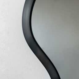 Bapa??? Freeform Organic Black Tinted Mirror With A Blackened Metal Frame - thumbnail 3