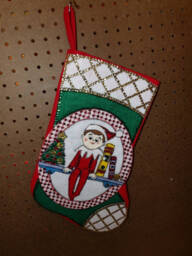 Handmade Collectable Fairy On The Mantle Sequin & Felt Christmas Stocking - Fsk35