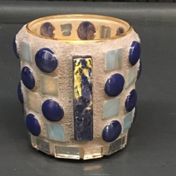 Glass Mosaic Tile Candle Holder Votive Tea Light - thumbnail 2