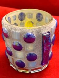 Glass Mosaic Tile Candle Holder Votive Tea Light