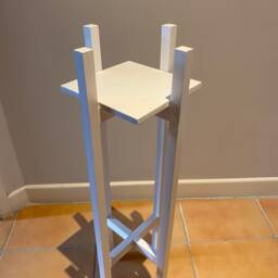Two-Tier Wood Plant Stand, Handmade Pot Holder, Custom Color - thumbnail 3
