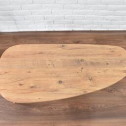 Coffee Table in Asymmetric Modern Style, Oval Table, Living Room, Handcrafted Turkish Furniture, Wooden Table, Low Coffee End - thumbnail 3