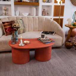 Bean Coffee Table, Micro Concrete Texture - thumbnail 3