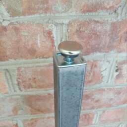 Raw 22 Inch Straight Metal Leg With Adjustable Leveling Foot - Beeswax Coating Optional Per - thumbnail 3