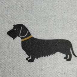 Cotton Dachshund Furnishing Fabric Curtains Cushions Blinds Drapery By The Metre - thumbnail 4