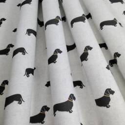Cotton Dachshund Furnishing Fabric Curtains Cushions Blinds Drapery By The Metre - thumbnail 3