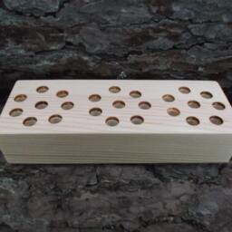 Pine Wood Pencil Holder Desk Organizer, Linseed Oil Finish - thumbnail 3
