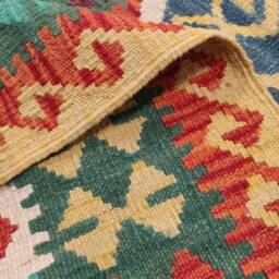 Tribal Kilim Runner, Handmade Artisan Afghan Turkish Aztec Sheep Wool Runner Rug 183x70 cm - thumbnail 3