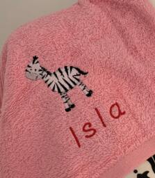 Zebra - Bubble Baby Blanket Embroidered Personalised 95cm X 75cm